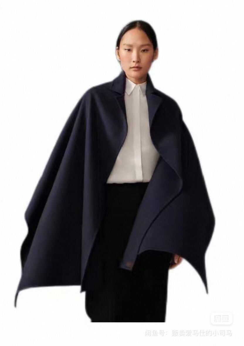 Hermes Hermes Cashmere Shawl in Dark Blue Size ONE SIZE - 7 Thumbnail