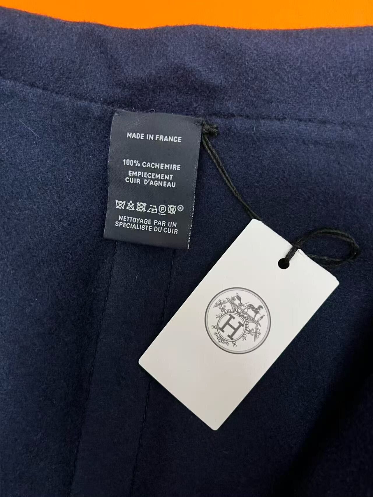 Hermes Hermes Cashmere Shawl in Dark Blue Size ONE SIZE - 4 Thumbnail