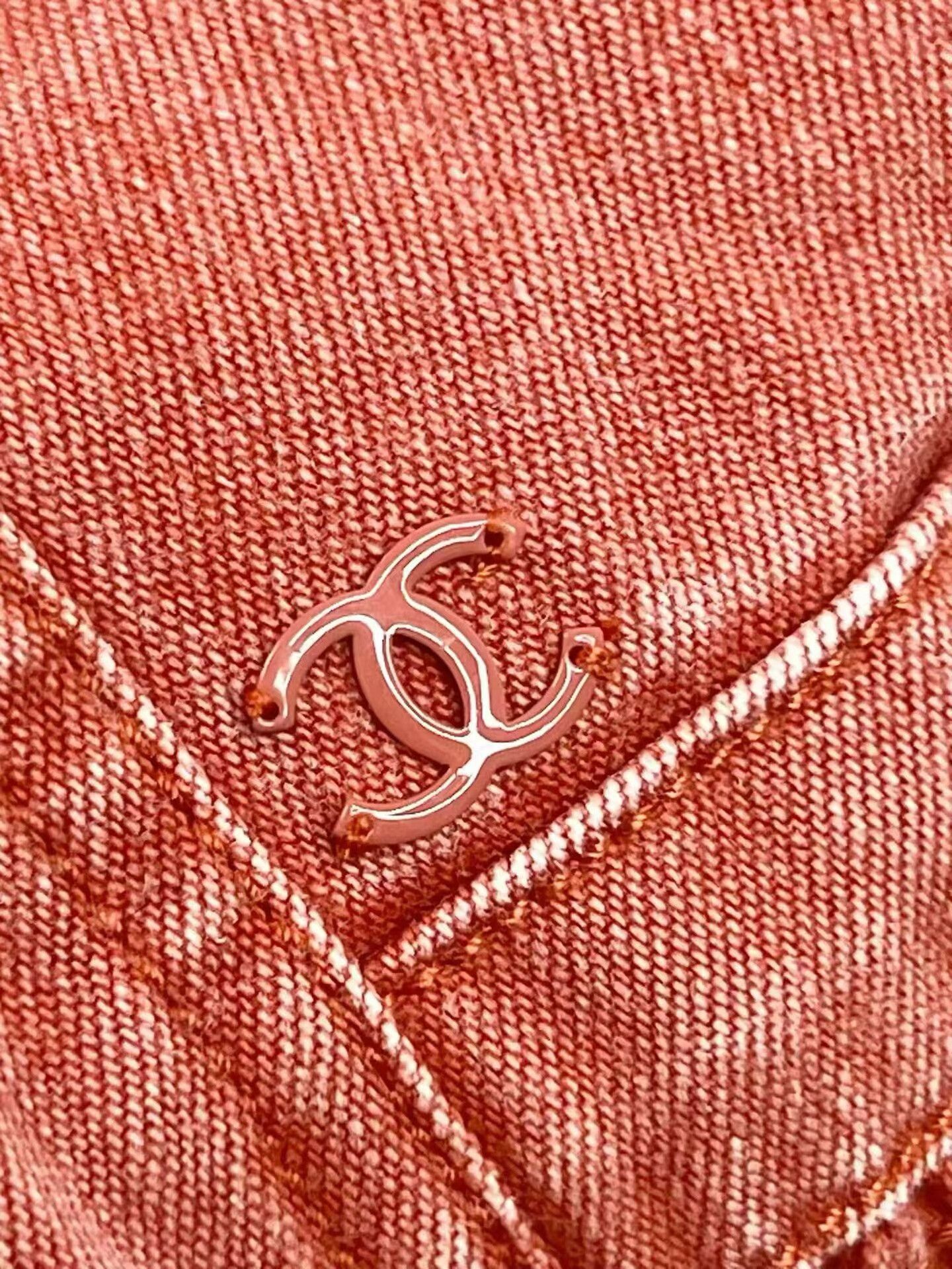 Chanel Chanel Denim Dress in Coral Color Size 38" / US 16 / IT 52 - 4 Thumbnail