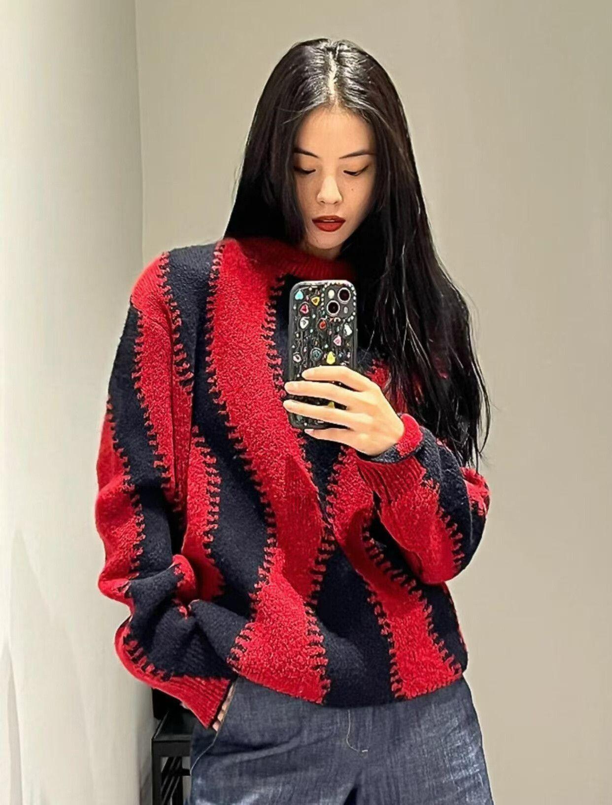 Loewe LOEWE Color Block Knit Sweater M Size US M / EU 48-50 / 2 - 8 Thumbnail