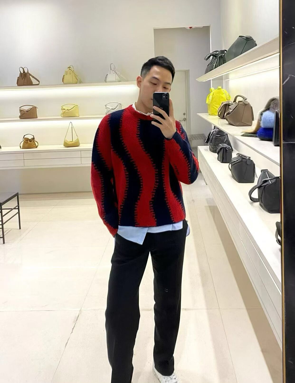 Loewe LOEWE Color Block Knit Sweater M Size US M / EU 48-50 / 2 - 7 Thumbnail