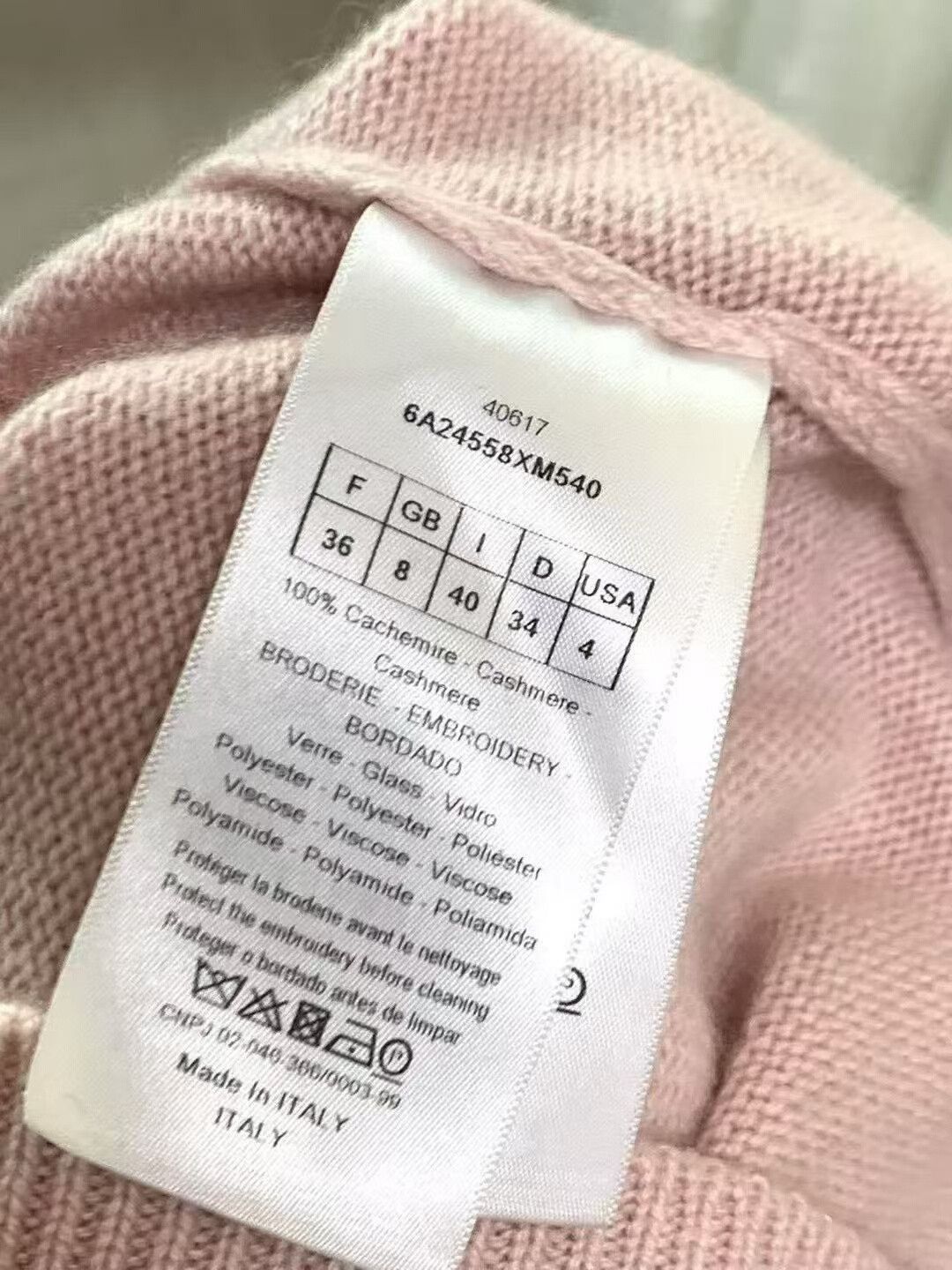 Dior Pink Christian Dior Cashmere Knit Top Size XS / US 0-2 / IT 36-38 - 4 Thumbnail