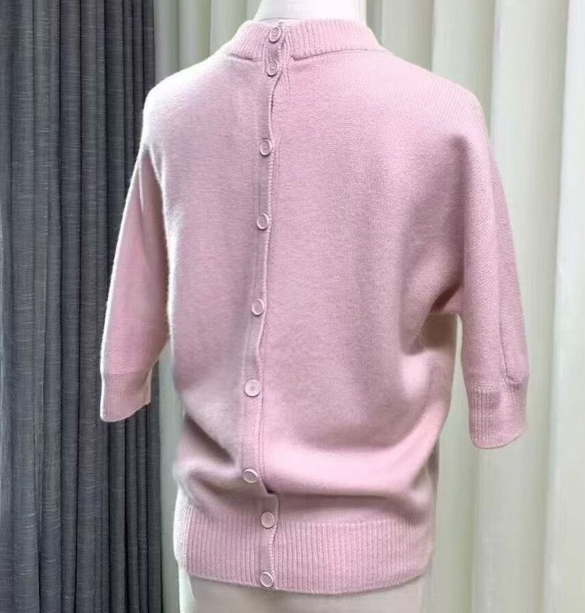 Dior Pink Christian Dior Cashmere Knit Top Size XS / US 0-2 / IT 36-38 - 2 Thumbnail