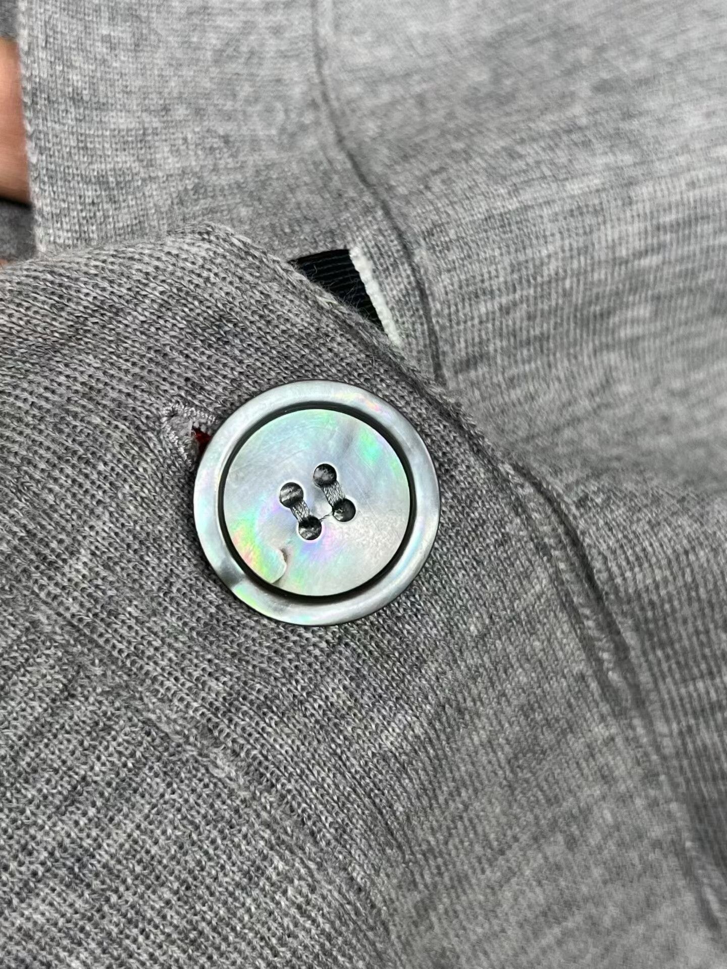 Thom Browne Thom Browne Grey V-Neck Wool Cardigan Size US L / EU 52-54 / 3 - 5 Thumbnail