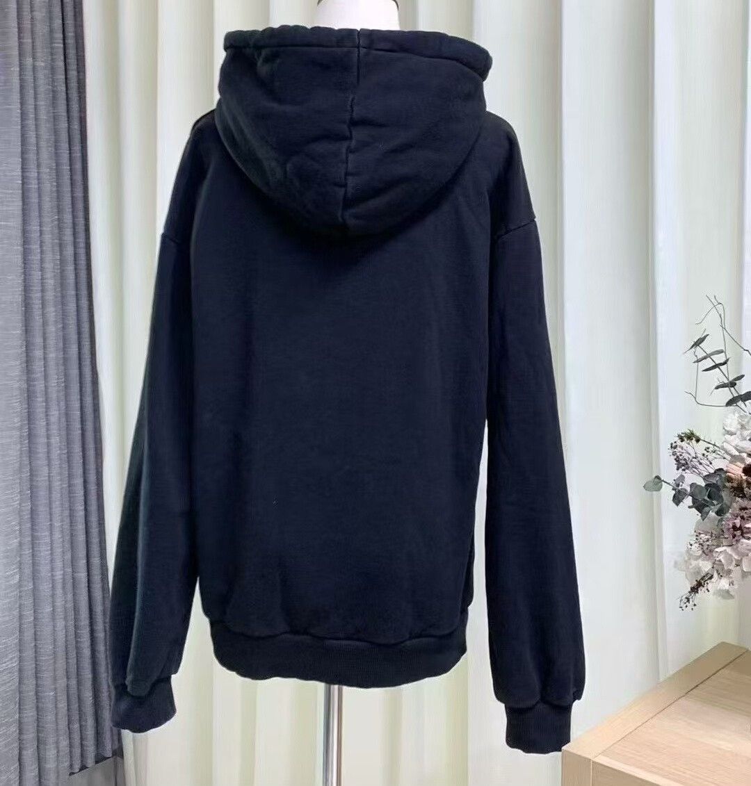 Celine Celine Black Hooded Sweatshirt with Logo Size M / US 6-8 / IT 42-44 - 2 Thumbnail