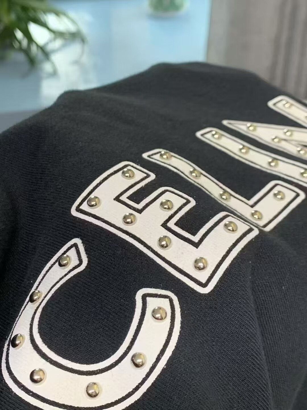 Celine Celine Black Hooded Sweatshirt with Logo Size M / US 6-8 / IT 42-44 - 6 Thumbnail