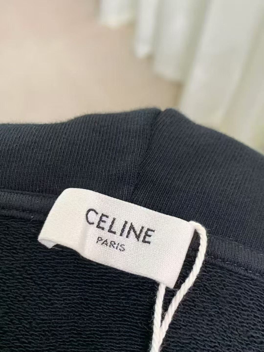 Celine Celine Black Hooded Sweatshirt with Logo Size M / US 6-8 / IT 42-44 - 5 Thumbnail