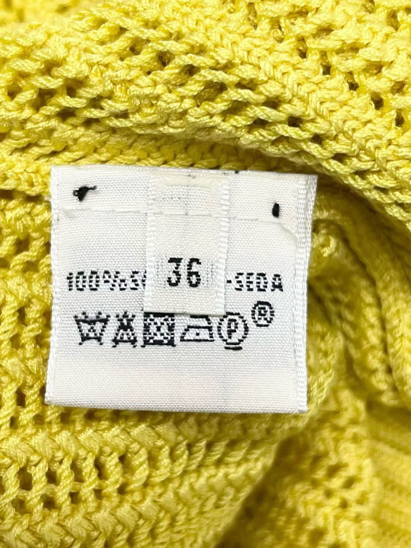Hermes Hermes Knitted Cardigan in Yellow Size XS / US 0-2 / IT 36-38 - 5 Thumbnail