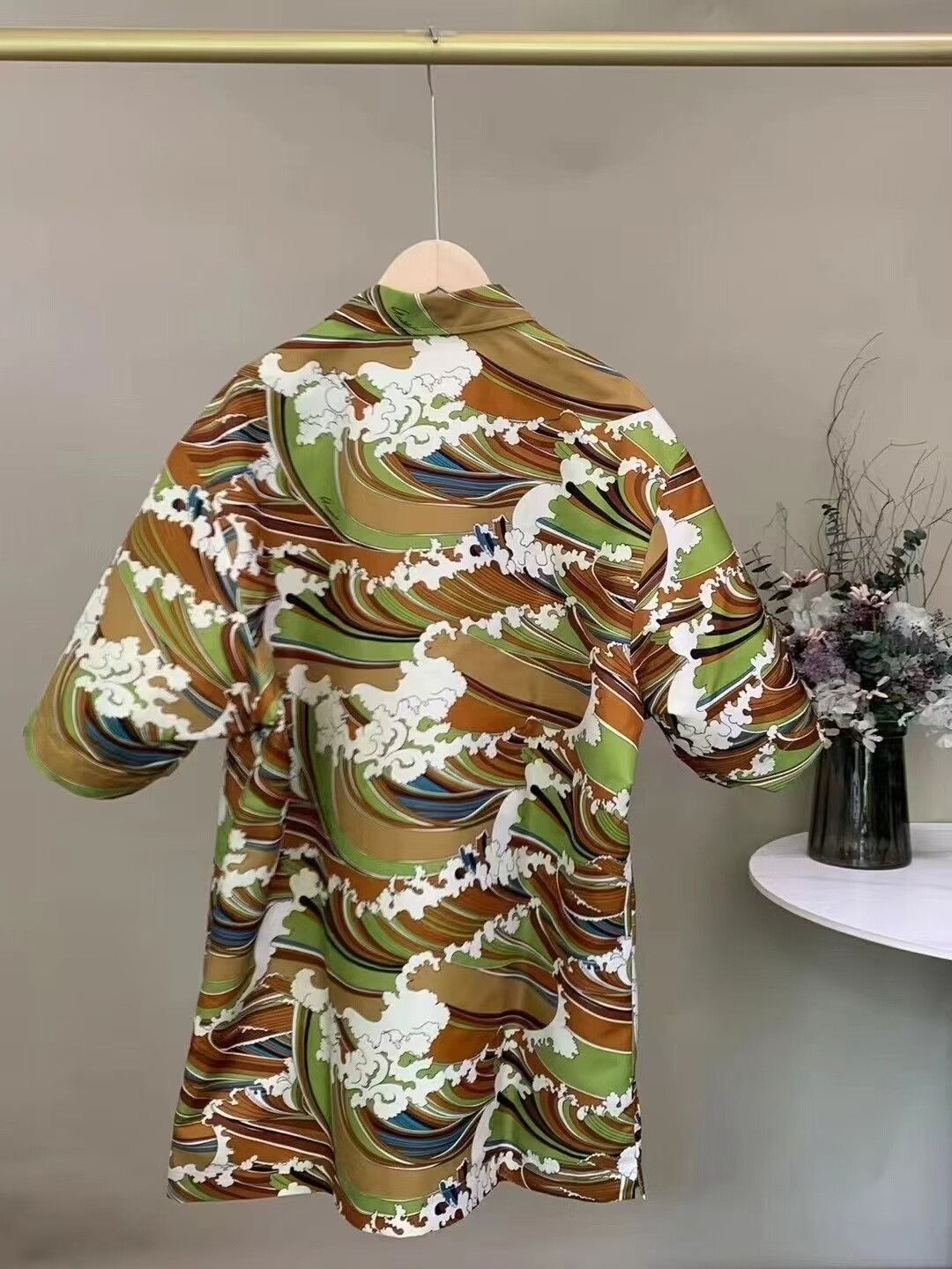 Gucci GUCCI Waves Print Fabric Shirt Size US M / EU 48-50 / 2 - 2 Thumbnail