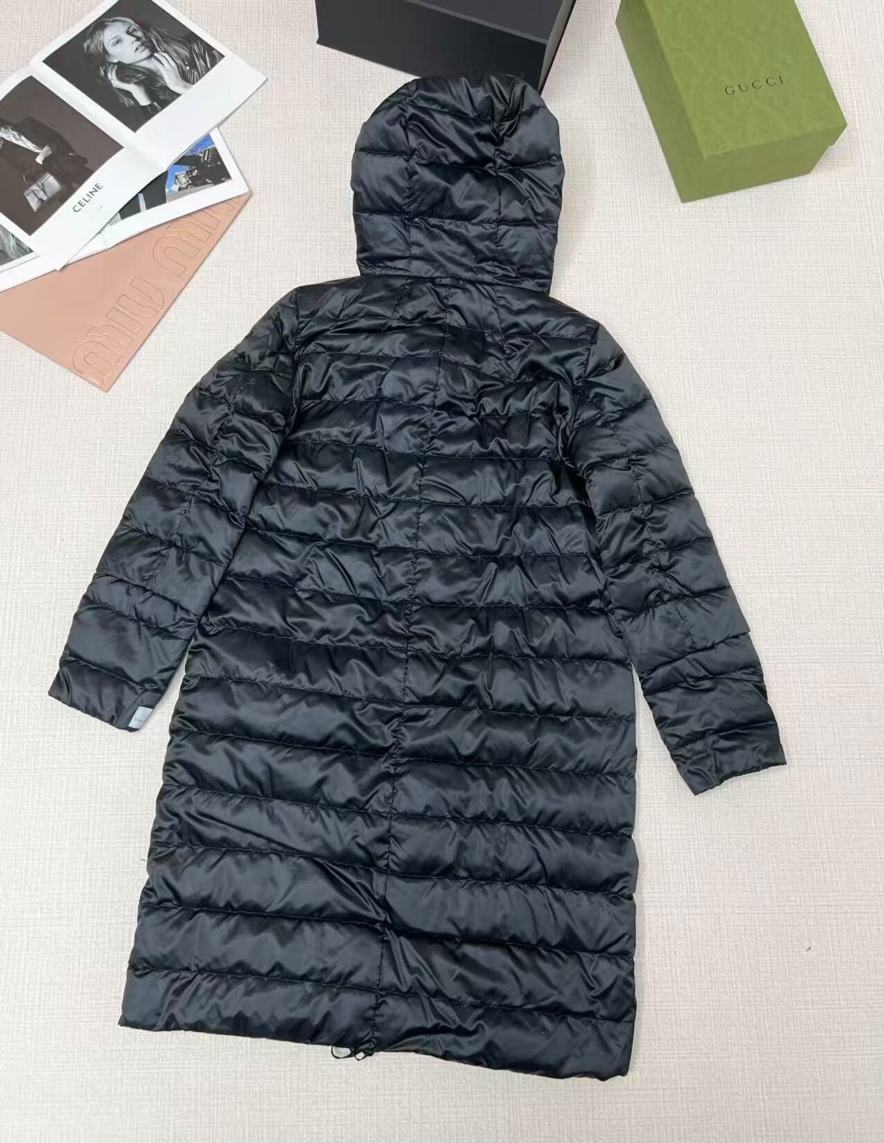 Max Mara MaxMara Black Long Down Coat Size XL / US 12-14 / IT 48-50 - 2 Thumbnail