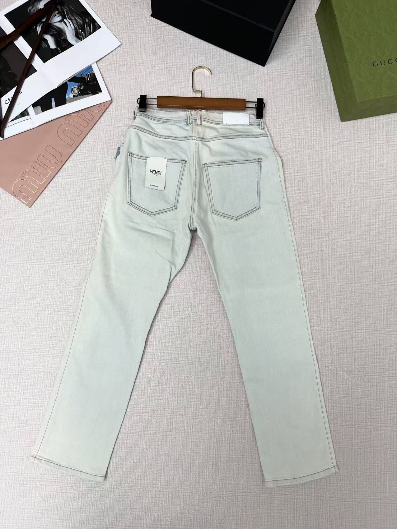 Fendi Fendi Floral Denim Pants, Size 52 Size 40" / US 18 - 3 Thumbnail