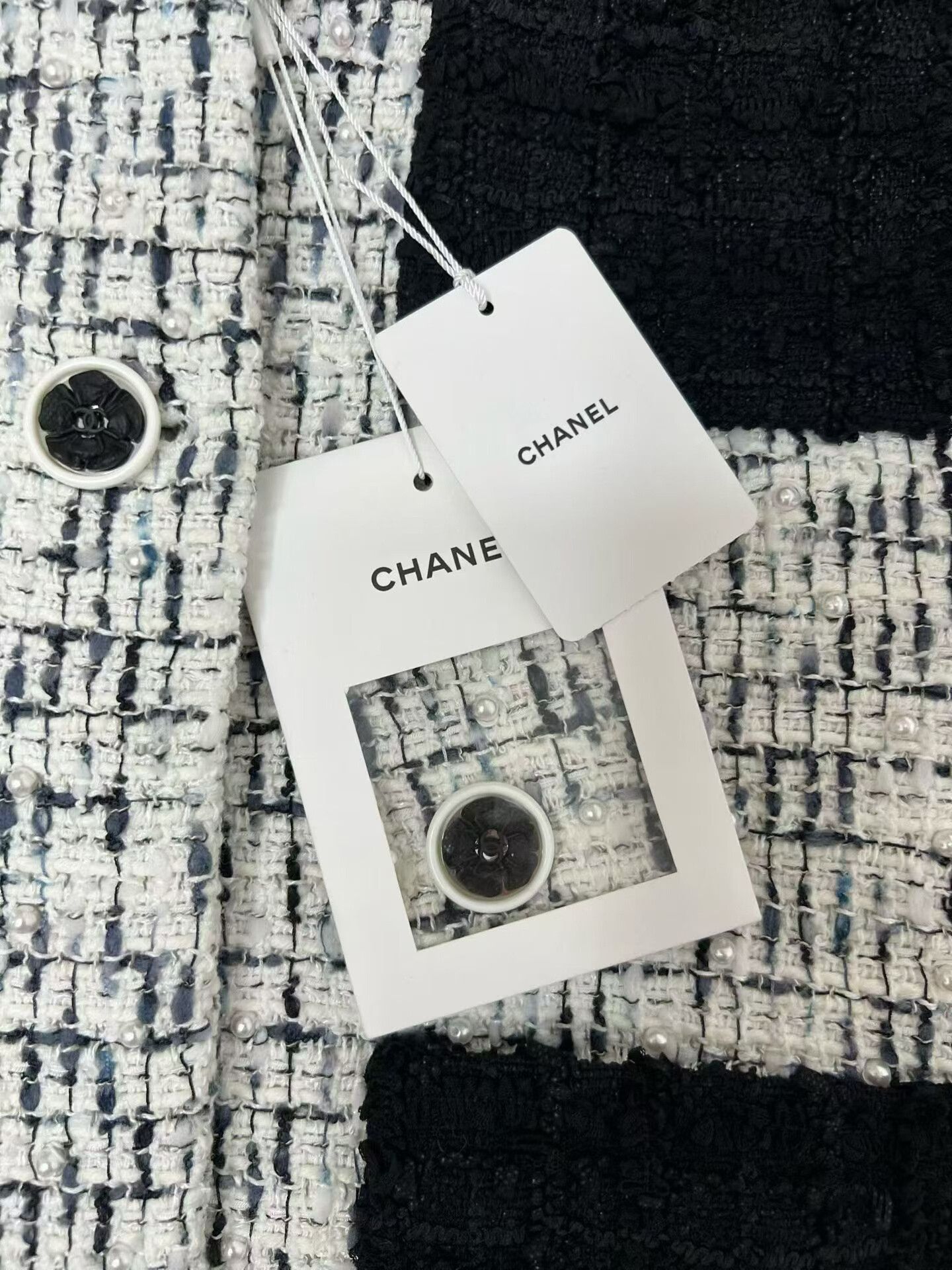 Chanel Chanel Pearl Woven Tweed Jacket Size S / US 4 / IT 40 - 3 Thumbnail