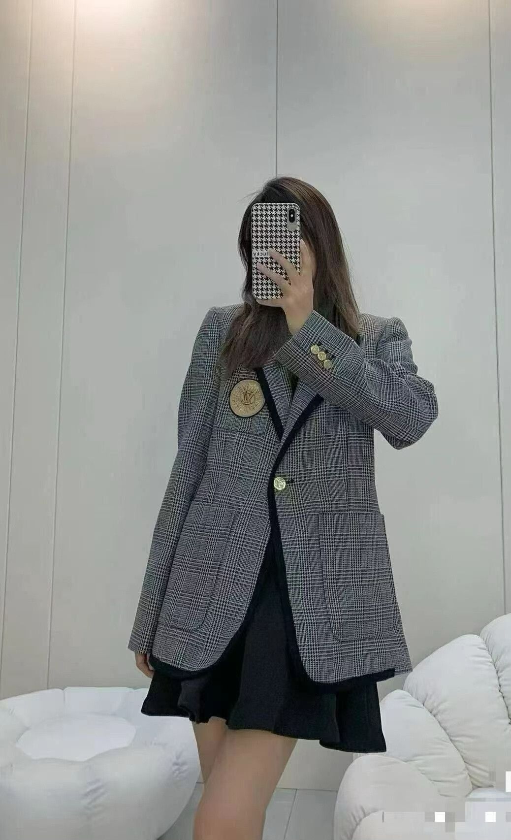 Louis Vuitton Louis Vuitton Plaid Embroidered Casual Blazer Size XXS / US 00 / IT 34 - 6 Thumbnail