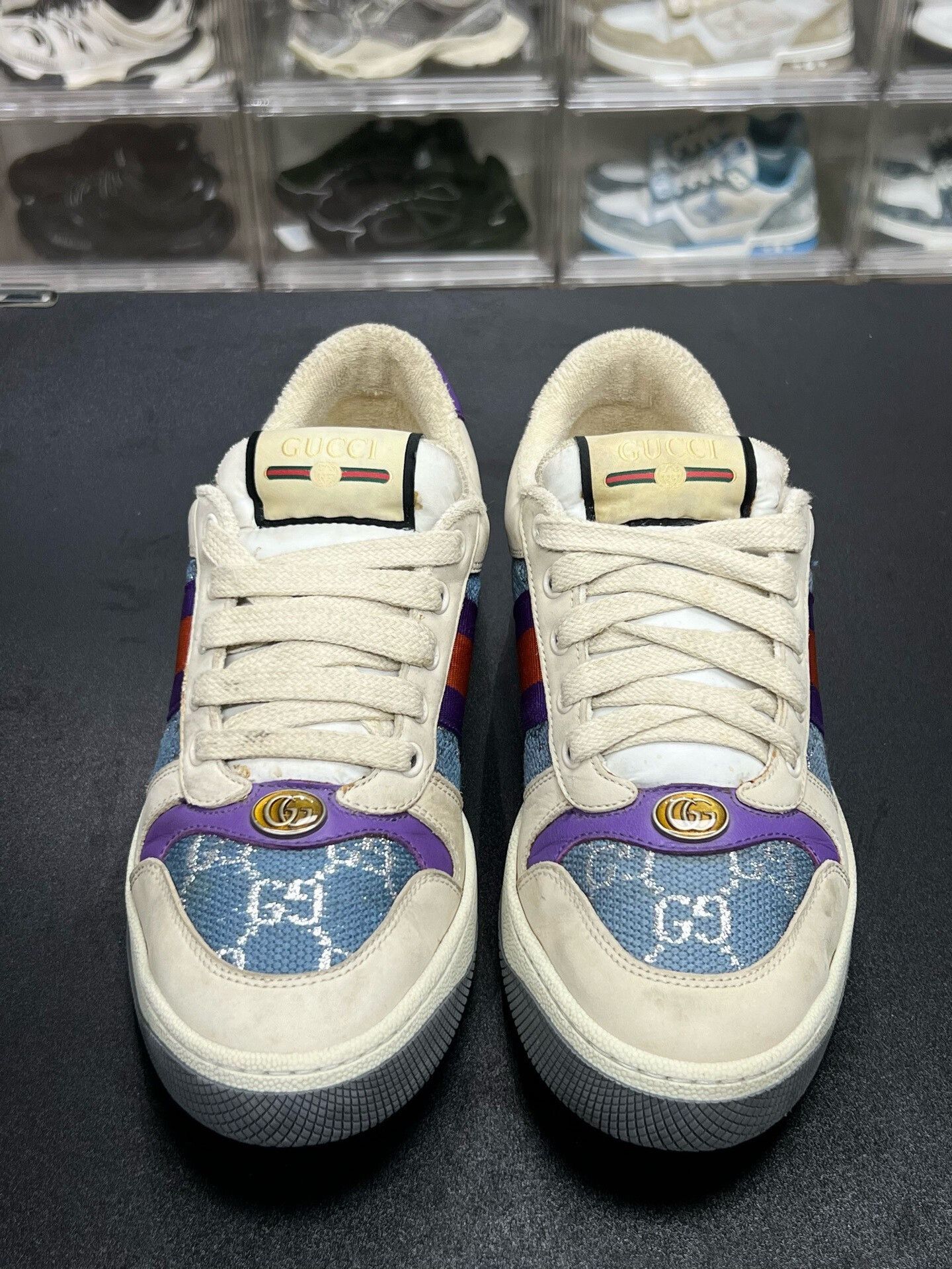 Gucci Gucci GG Enamel Dapper Sneakers Blue Purple Size US 5 / EU 37 - 2 Thumbnail