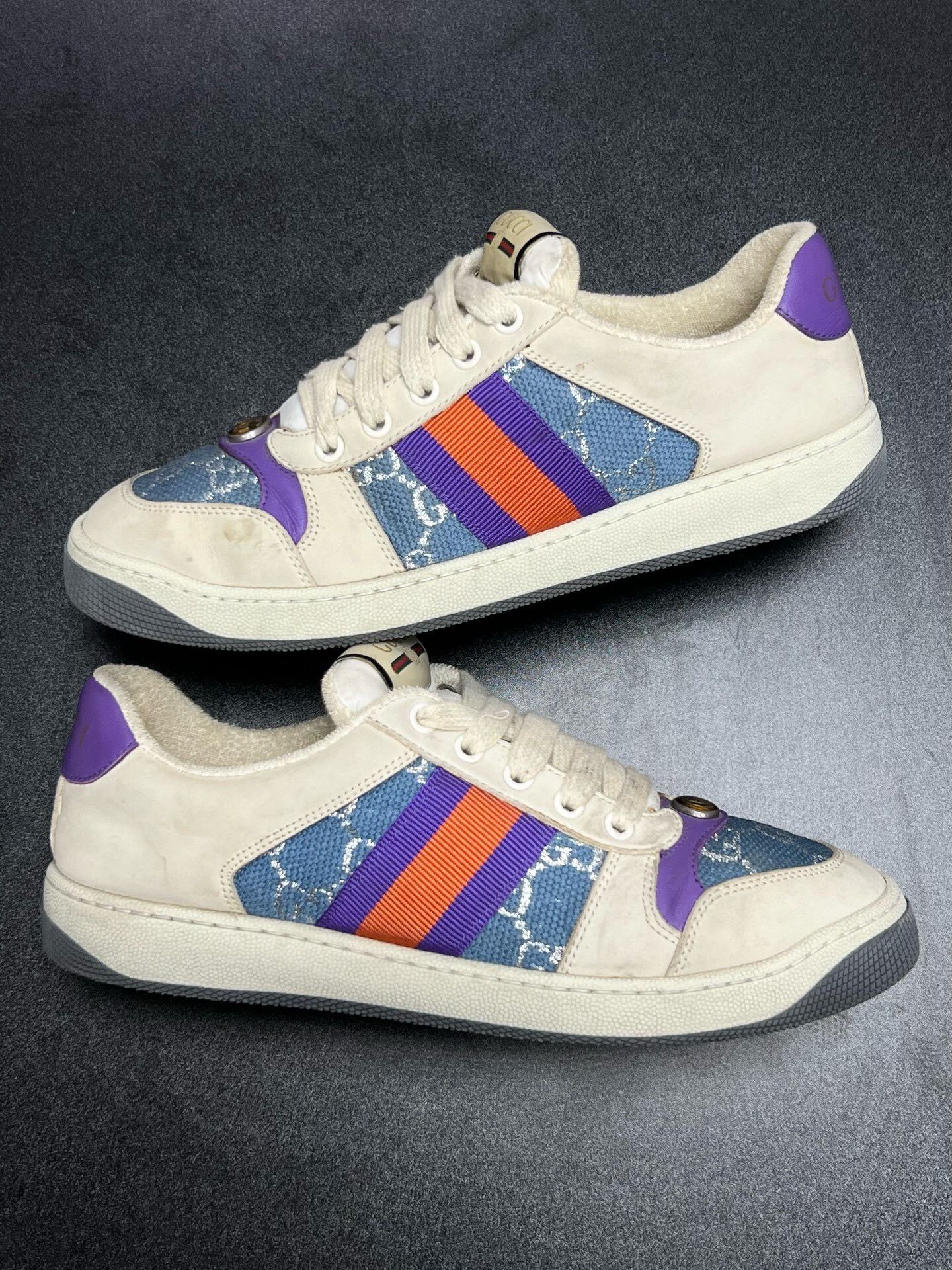 Gucci Gucci GG Enamel Dapper Sneakers Blue Purple Size US 5 / EU 37 - 5 Thumbnail