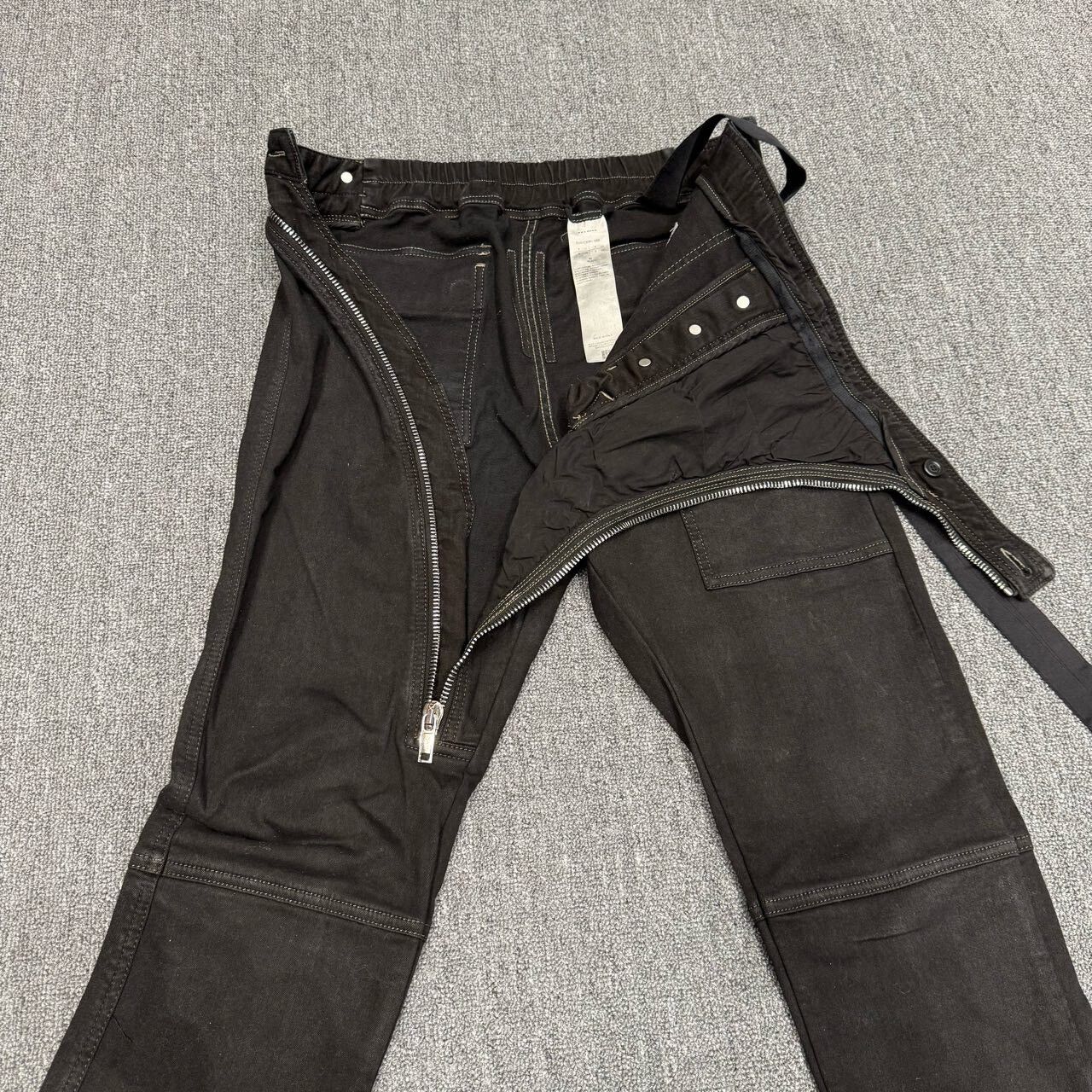 Rick Owens Rick Owens Black Zippered Denim Pants Size US 26 / EU 42 - 5 Thumbnail