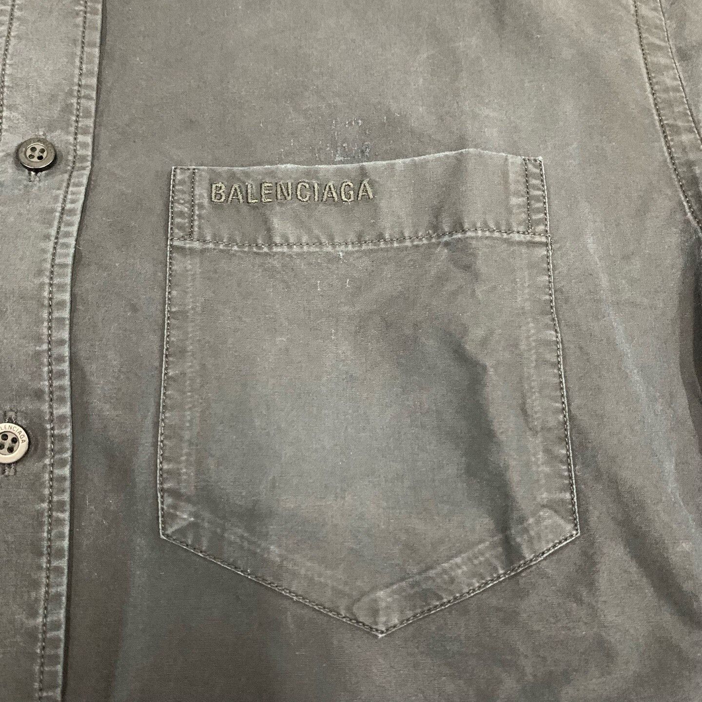 Balenciaga Balenciaga Black Distressed Shirt Jacket Size US S / EU 44-46 / 1 - 6 Thumbnail
