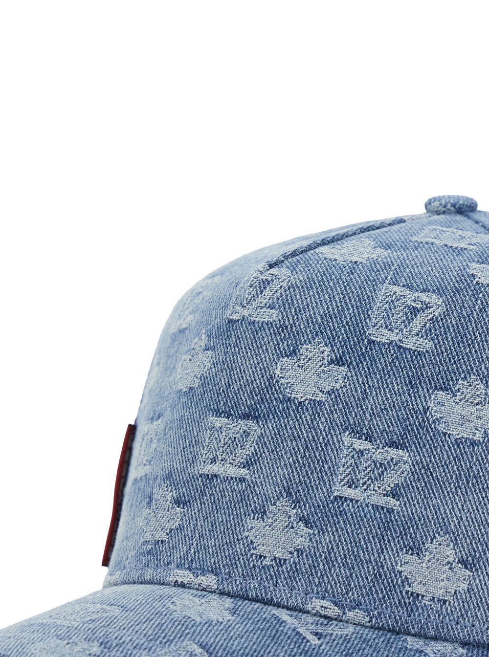 Dsquared2 DSQUARED2 Blue Denim All-Over Logo Baseball Cap for Men Size ONE SIZE - 3 Thumbnail