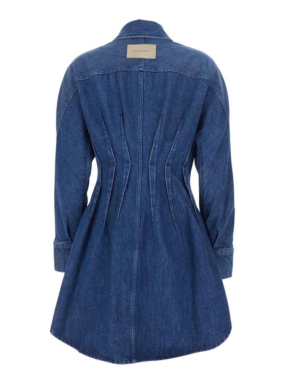 Givenchy Blue Dress with Pointed Collar and Lightly Structured Waist in Denim Woman Size S / US 4 / IT 40 - 2 Thumbnail