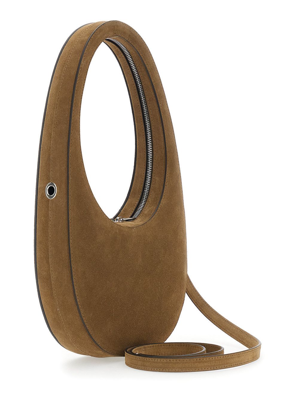 Coperni Swipe Shoulder Bag with Embossed Logo and Adjustable Removable Brown Suede Strap for Women Size ONE SIZE - 3 Thumbnail