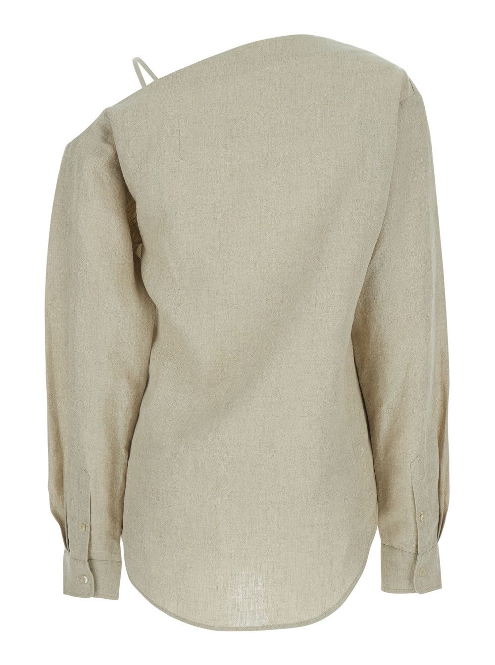 Coperni HEART SHIRT Beige with Classic Collar and Long Sleeves for Women Size S / US 4 / IT 40 - 2 Thumbnail