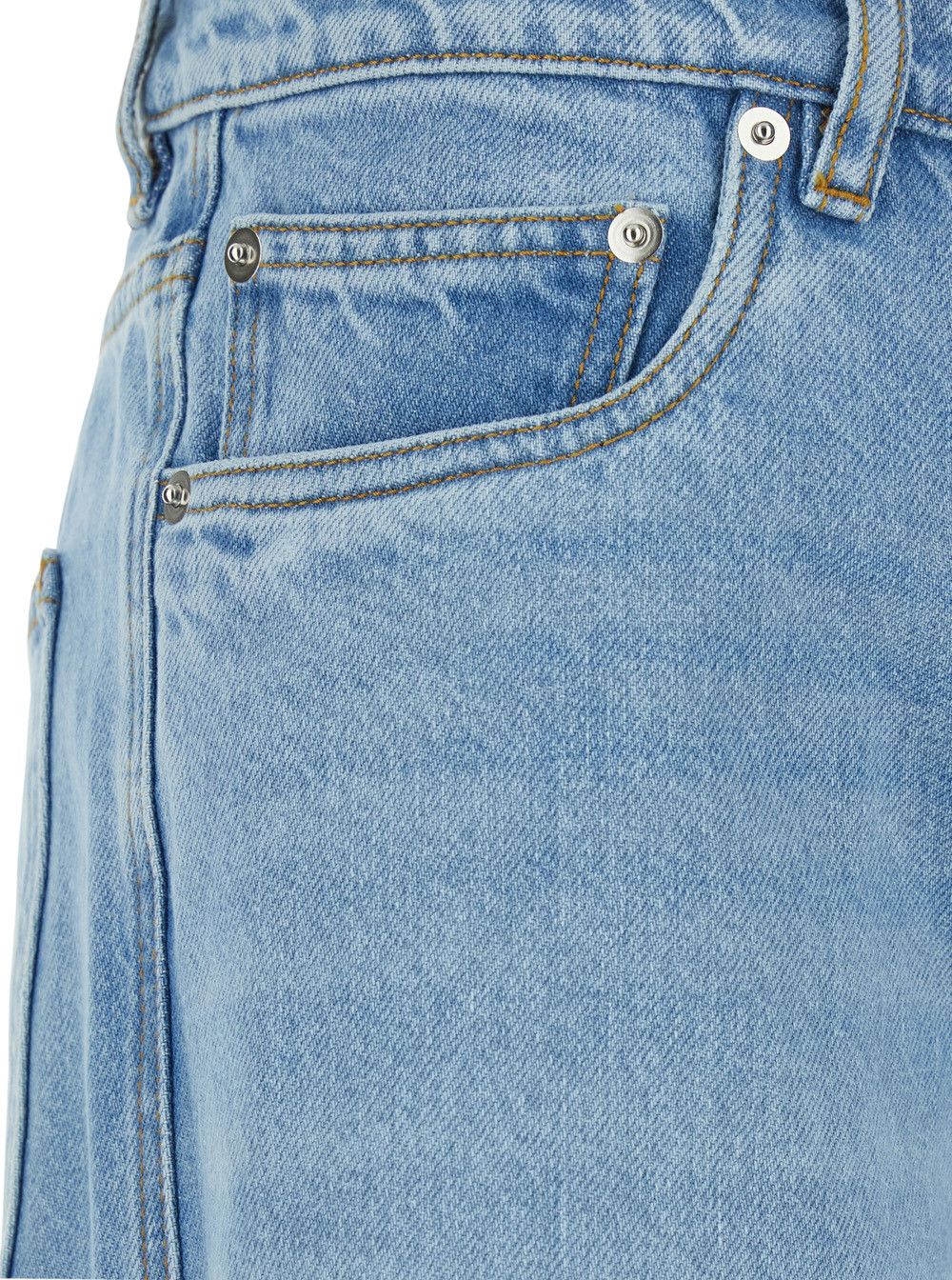 Coperni Spiral Cut-Out Design Jeans with Logo Patch on the Back in Light Blue Denim for Women Size 30" / US 8 / IT 44 - 3 Thumbnail