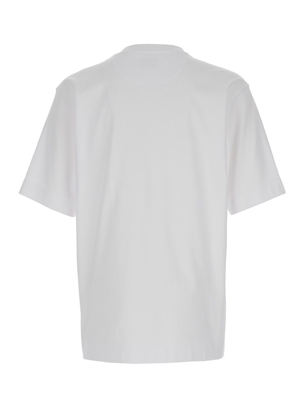 Fendi White Crew Neck T-Shirt with FF Plate on the Front in Cotton for Men Size US XXL / EU 58 / 5 - 2 Thumbnail
