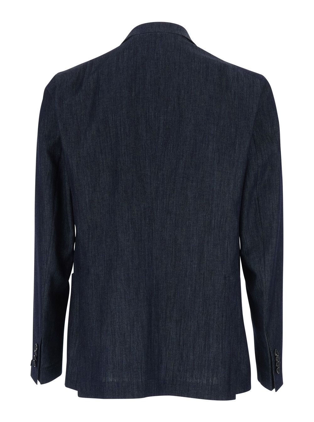 Tagliatore Blue Double-breasted Jacket with Peak Revers in Denim for Men Size US XL / EU 56 / 4 - 2 Thumbnail