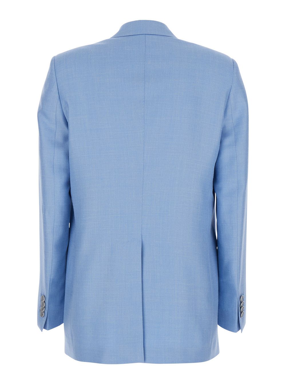 Tagliatore Double-breasted 'Jasmine' Jacket with Peak Revers and Jewel Buttons in Blue Wool Blend for Women Size L / US 10 / IT 46 - 2 Thumbnail