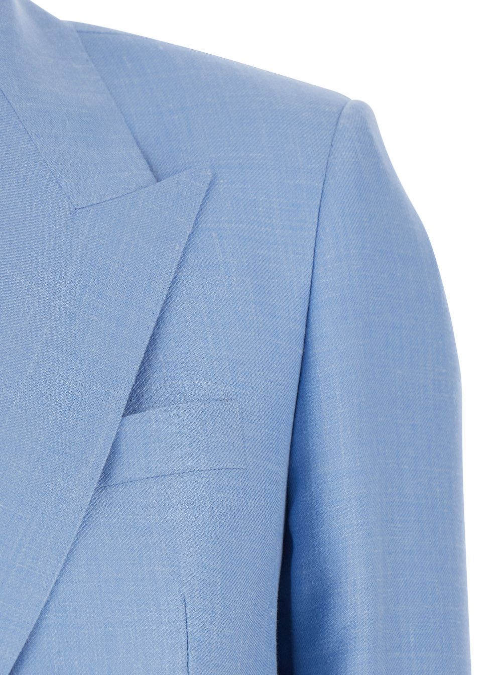 Tagliatore Double-breasted 'Jasmine' Jacket with Peak Revers and Jewel Buttons in Blue Wool Blend for Women Size L / US 10 / IT 46 - 3 Thumbnail