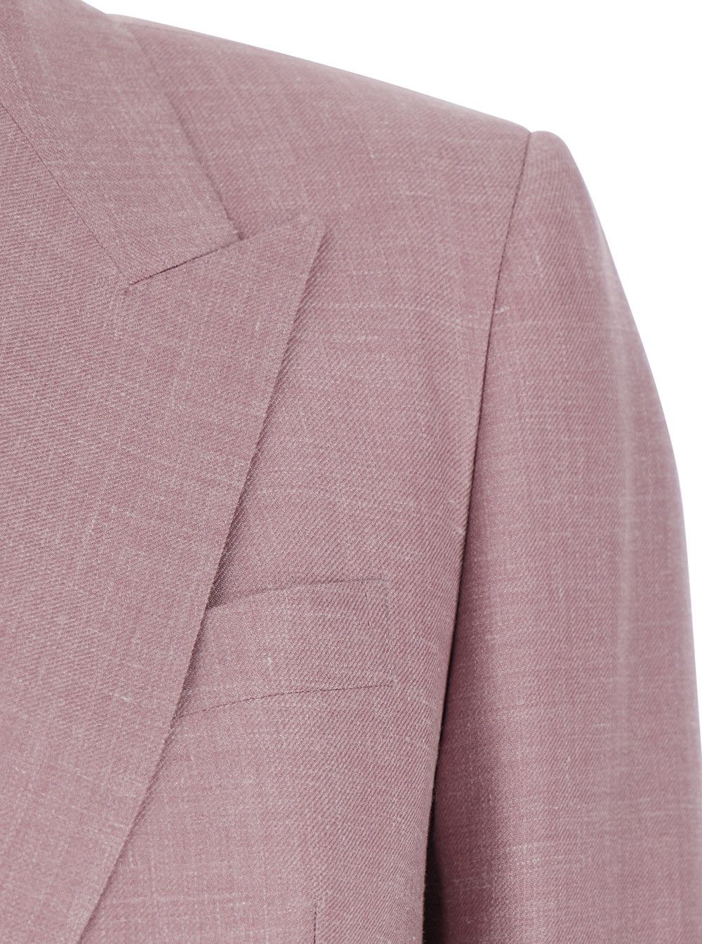 Tagliatore 'Jasmine' Pink Double-breasted Jacket with Peak Revers and Jewel Buttons in Wool Blend for Women Size L / US 10 / IT 46 - 3 Thumbnail