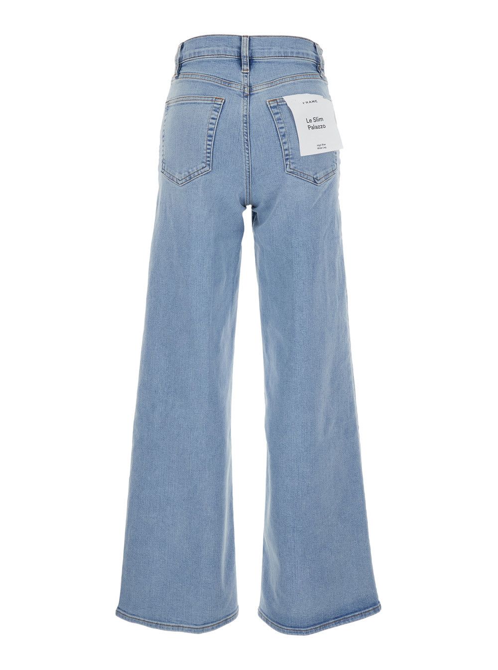 Frame Jeans 'Le Slim Palazzo' with Wide Leg and Belt Loops in Blue Denim for Women Size 27" / US 4 / IT 40 - 2 Thumbnail