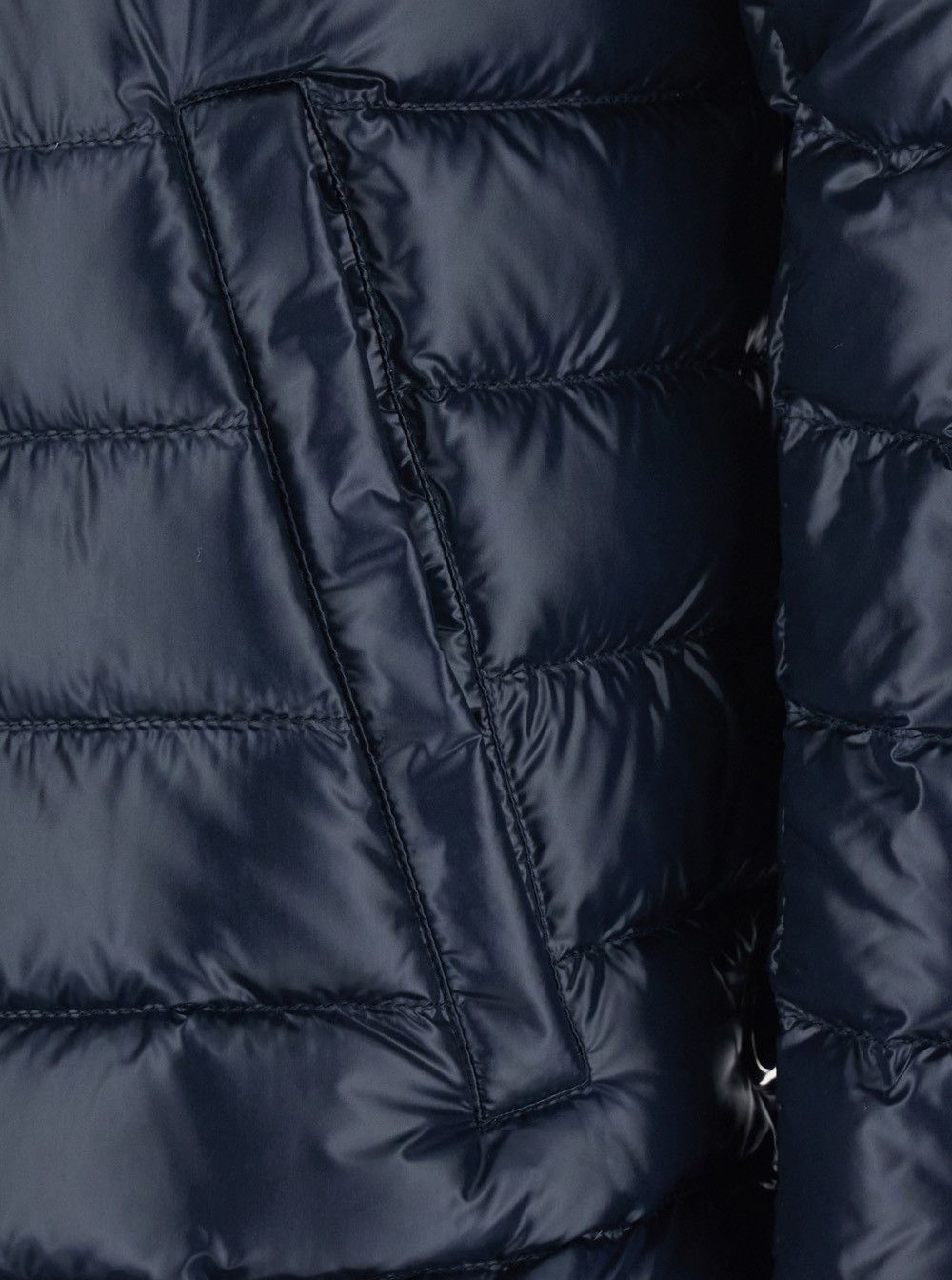 Herno Blue Hooded Puffer Jacket with Drawstring and Logo Detail on Drawstring in Tech Fabric for Women Size M / US 6-8 / IT 42-44 - 3 Thumbnail