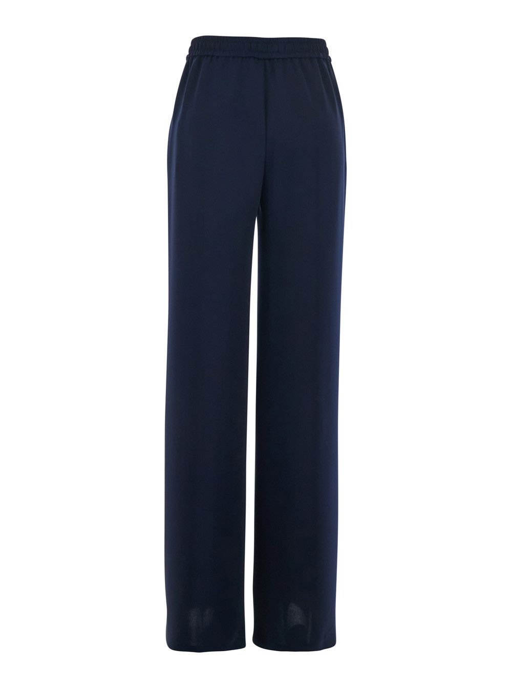 Herno Blue Pants with Elastic Waist and Drawstring and Logo Plate on Drawstring in Tech Fabric for Women Size 32" / US 10 / IT 46 - 2 Thumbnail