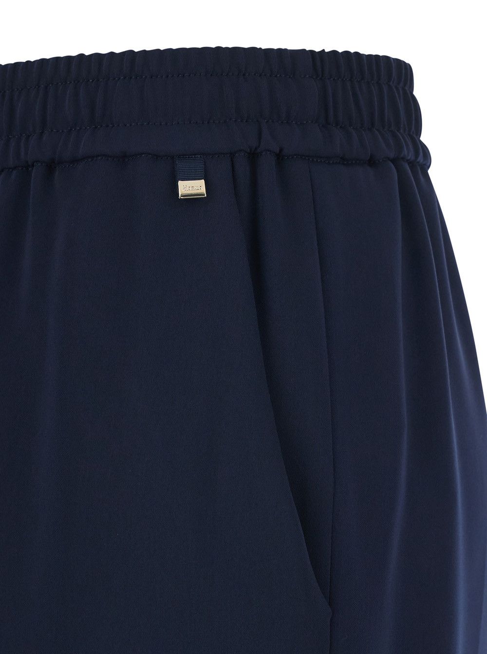 Herno Blue Pants with Elastic Waist and Drawstring and Logo Plate on Drawstring in Tech Fabric for Women Size 32" / US 10 / IT 46 - 3 Thumbnail