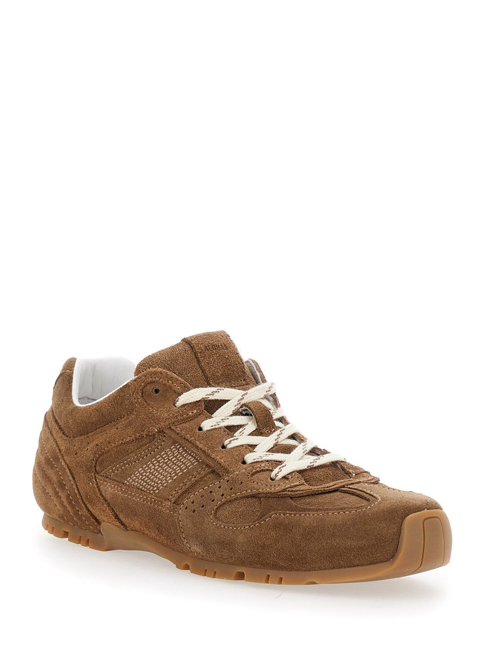 ALOHAS Brown 'Tb.56' Sneaker Low Top with Logo Lettering on the Tongue and Perforated Details in Suede for Women Size US 10 / IT 40 - 2 Thumbnail