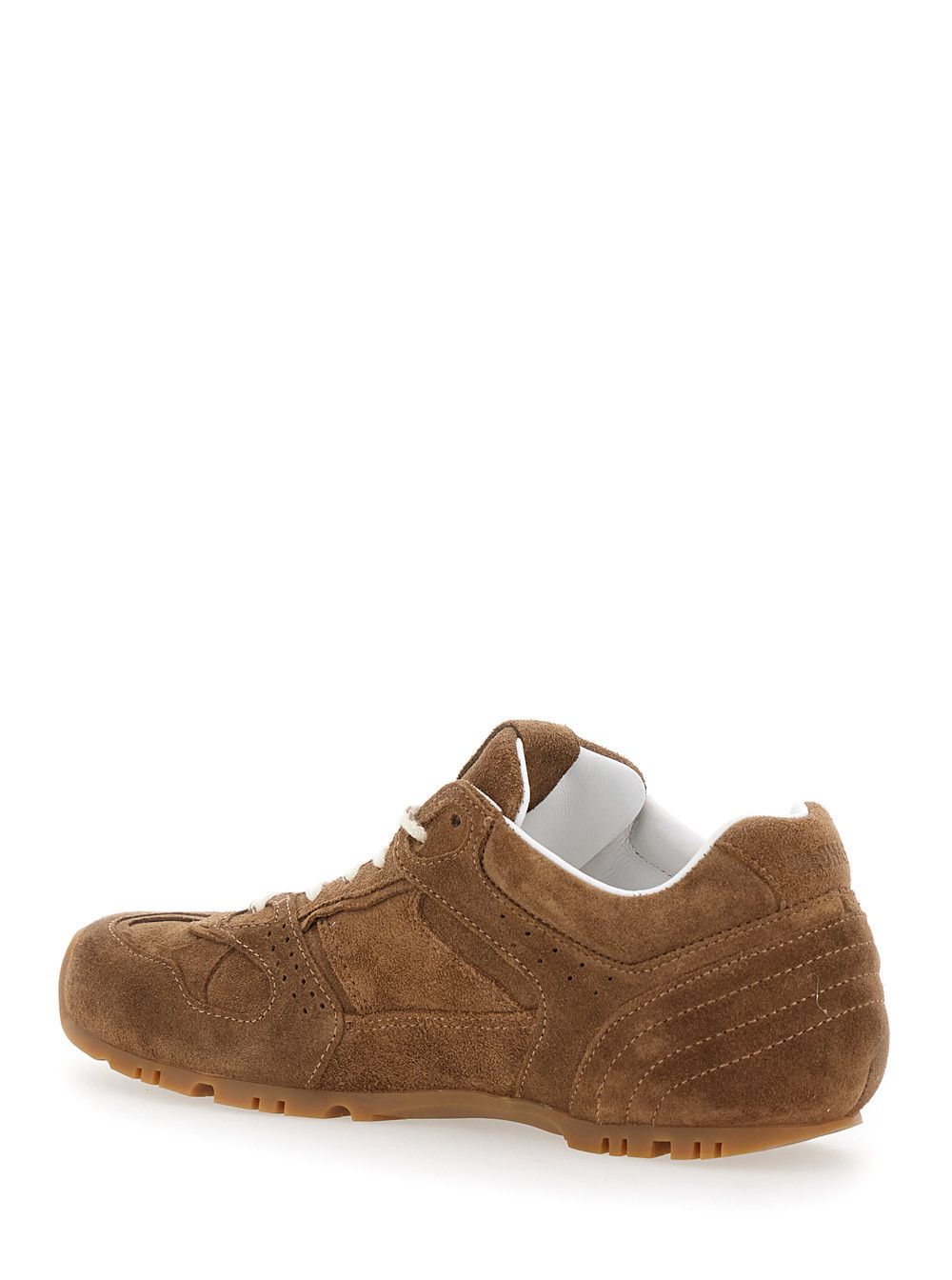 ALOHAS Brown 'Tb.56' Sneaker Low Top with Logo Lettering on the Tongue and Perforated Details in Suede for Women Size US 10 / IT 40 - 3 Thumbnail