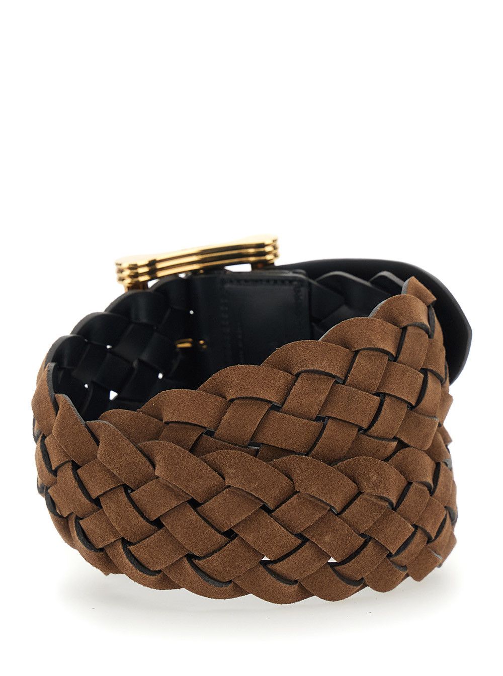 Etro Belt with Front Buckle Closure and Brown Intreccio Motif for Women Size ONE SIZE - 3 Thumbnail