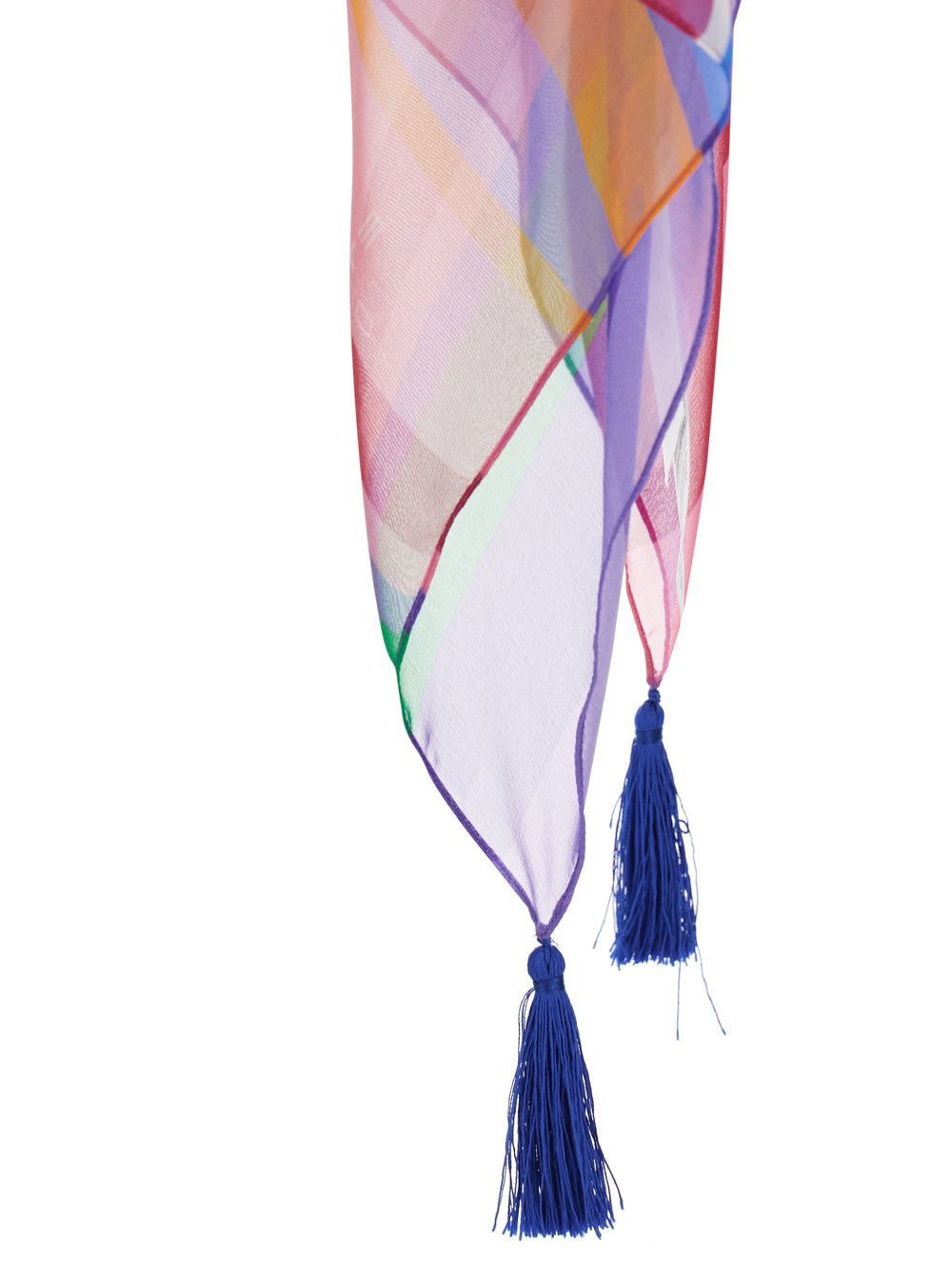 Etro Multicolor Cape with All-Over Print and Silk Tassel Detail for Women Size M / US 6-8 / IT 42-44 - 3 Thumbnail