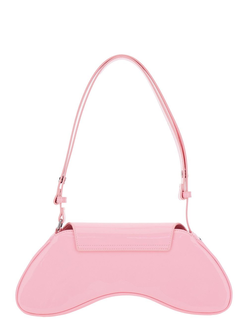 'Play' Pink Shoulder Bag with Oval D Logo Detail on the Front in Ecoleather Woman