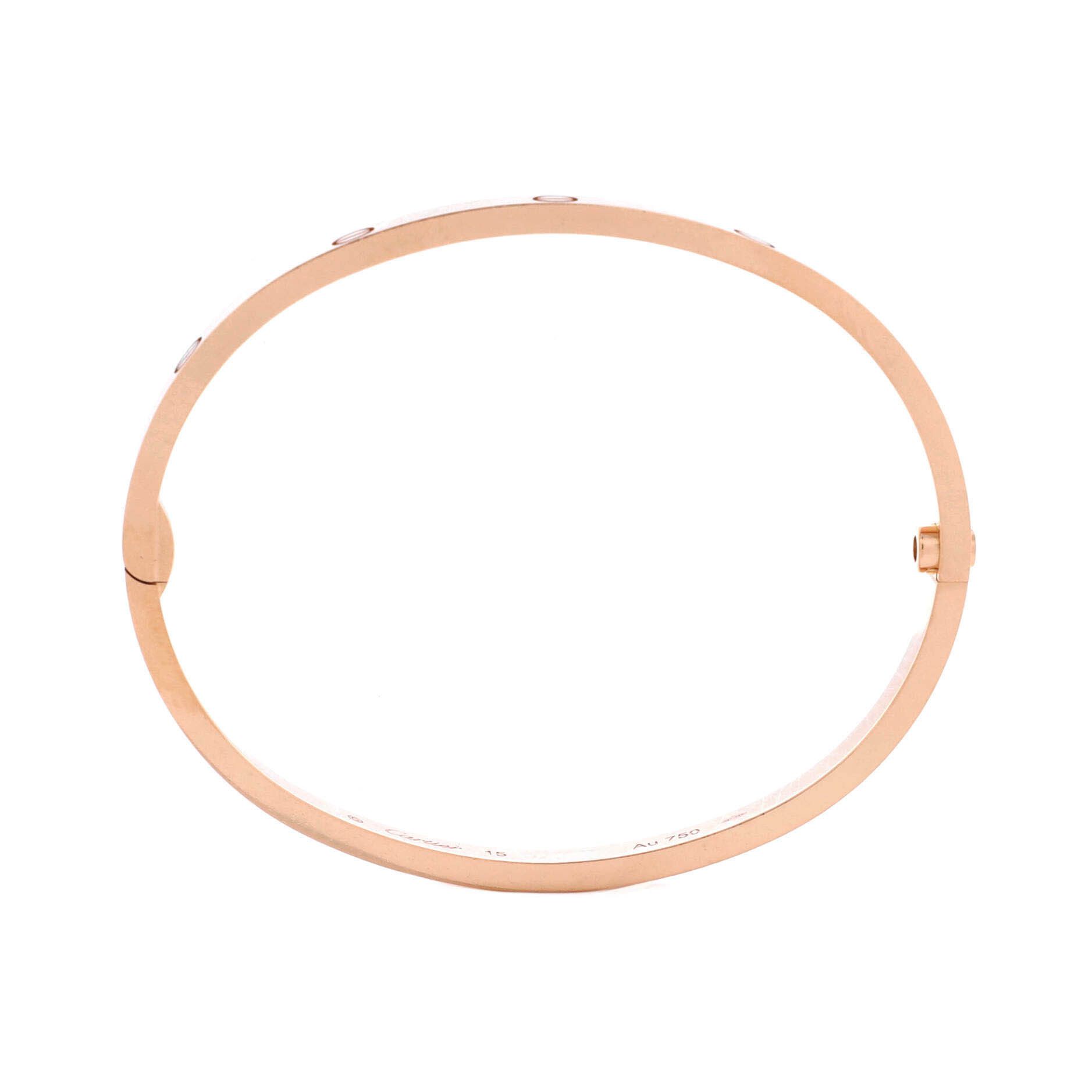 Cartier Love Bracelet 18K Rose Gold Small Size ONE SIZE - 2 Thumbnail