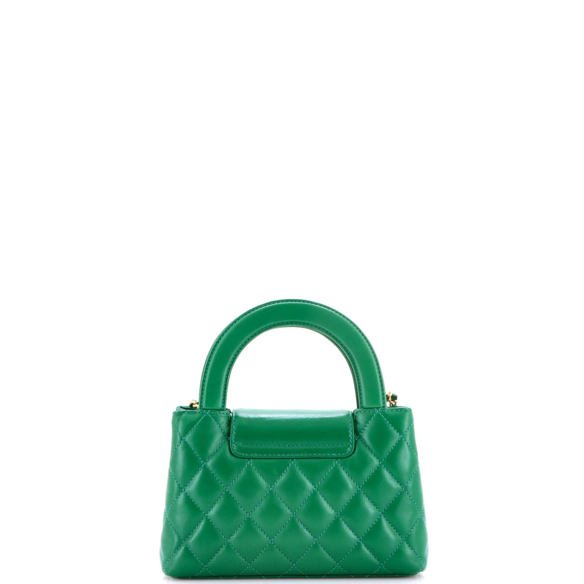 Chanel Kelly Top Handle Shopping Bag Quilted Shiny Aged Calfskin Mi Size ONE SIZE - 2 Thumbnail