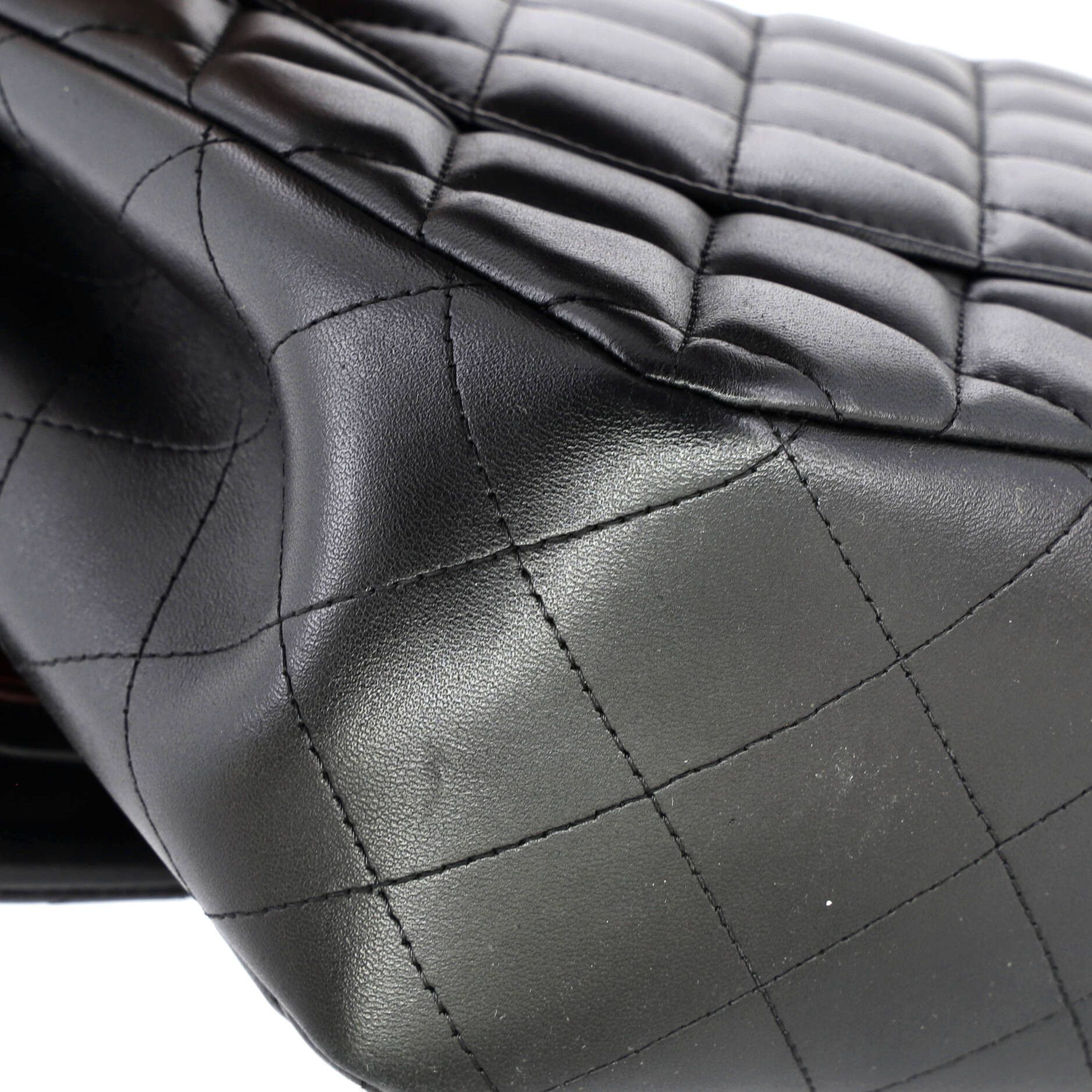 Chanel Classic Double Flap Bag Quilted Lambskin Jumbo Size ONE SIZE - 5 Thumbnail