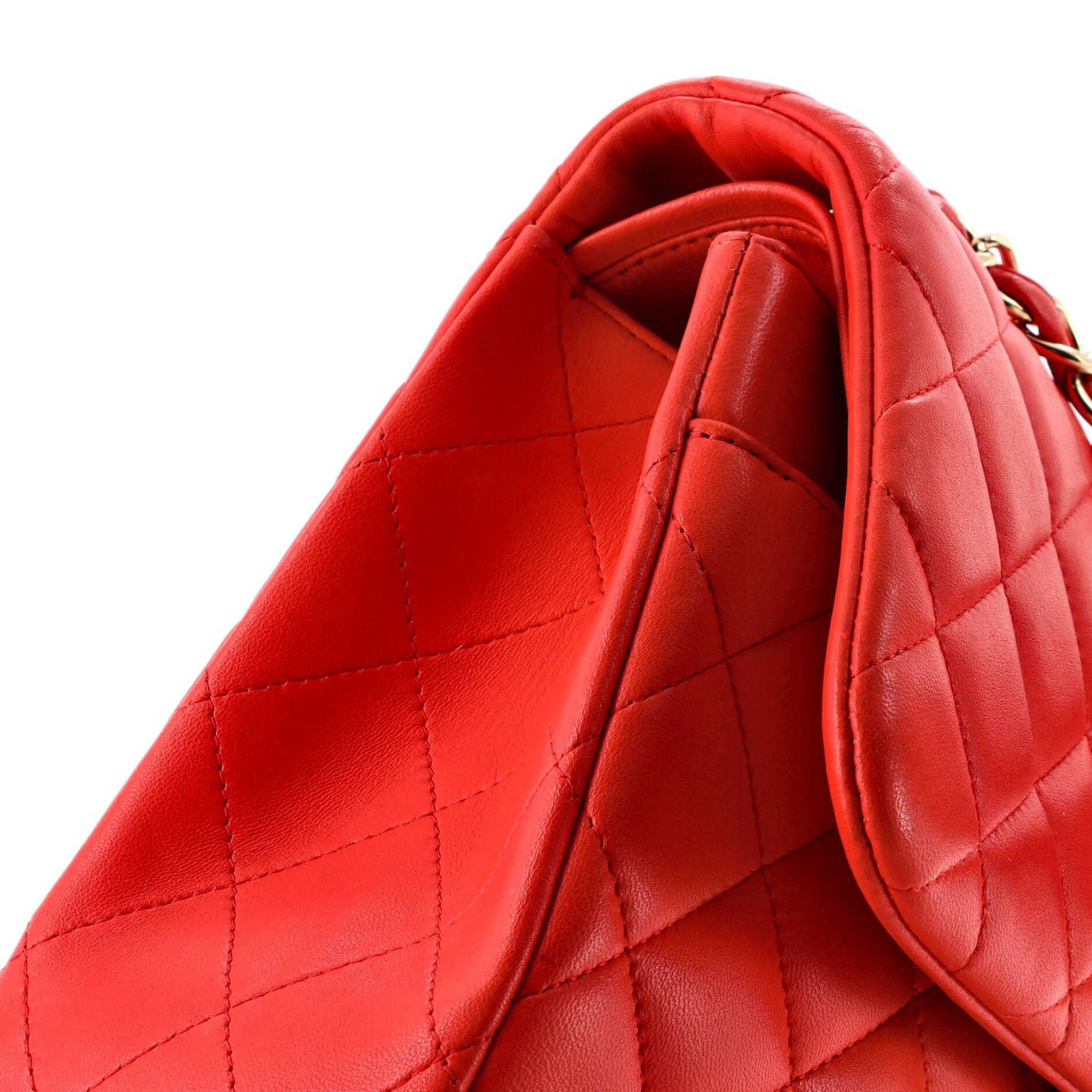 Chanel Classic Double Flap Bag Quilted Lambskin Jumbo Size ONE SIZE - 5 Thumbnail