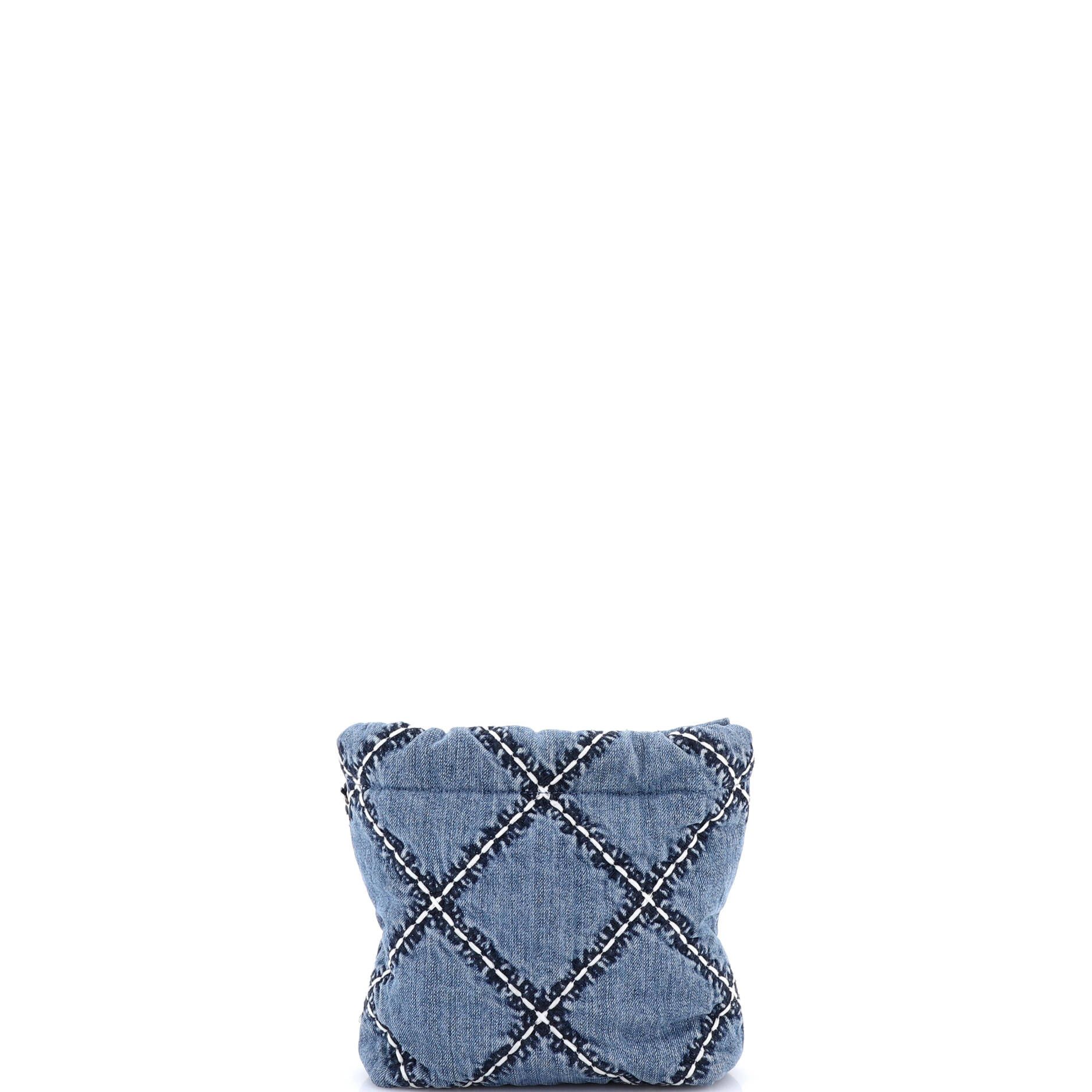 Chanel 22 Chain Hobo Quilted Stitched Denim Mini Size ONE SIZE - 2 Thumbnail