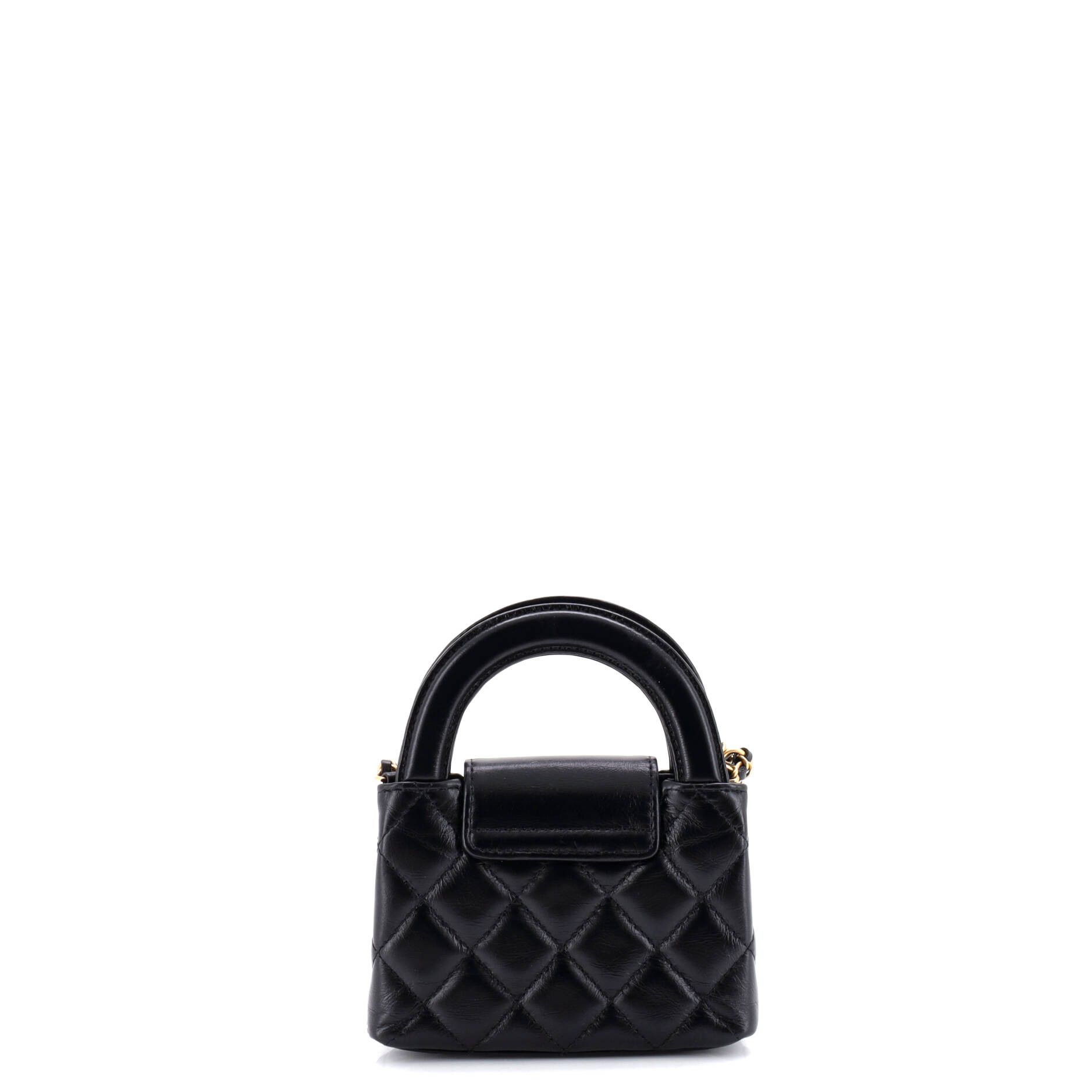 Chanel Kelly Top Handle Shopping Bag Quilted Shiny Aged Calfskin Na Size ONE SIZE - 2 Thumbnail