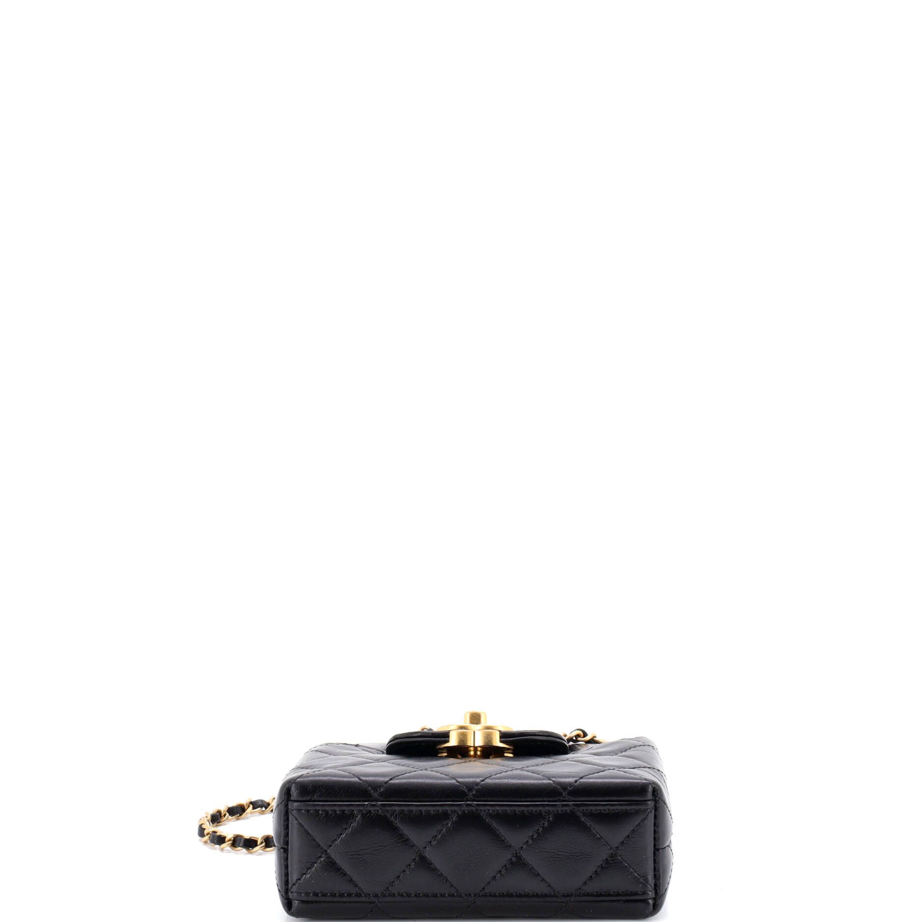 Chanel Kelly Top Handle Shopping Bag Quilted Shiny Aged Calfskin Na Size ONE SIZE - 3 Thumbnail