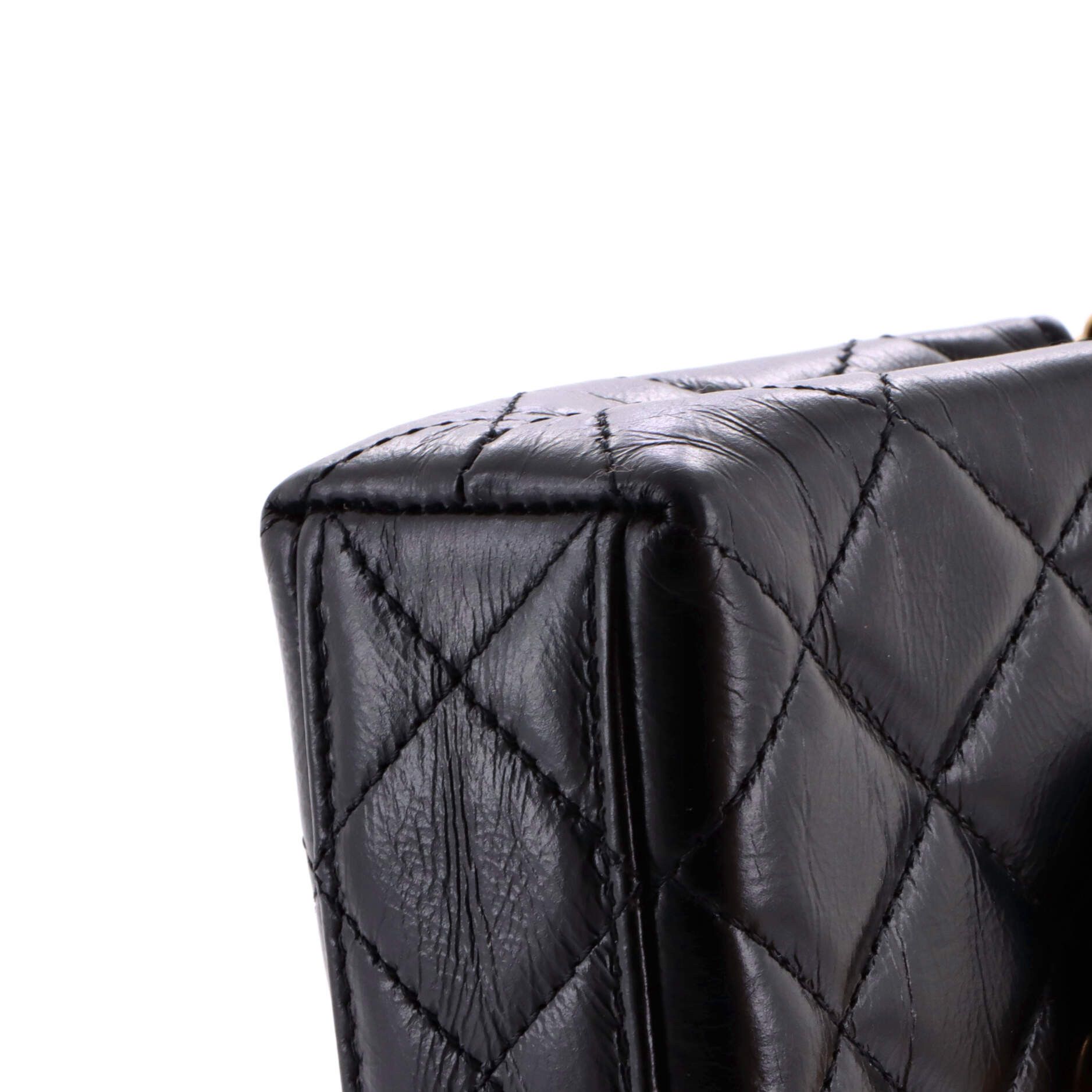 Chanel Kelly Top Handle Shopping Bag Quilted Shiny Aged Calfskin Na Size ONE SIZE - 6 Thumbnail