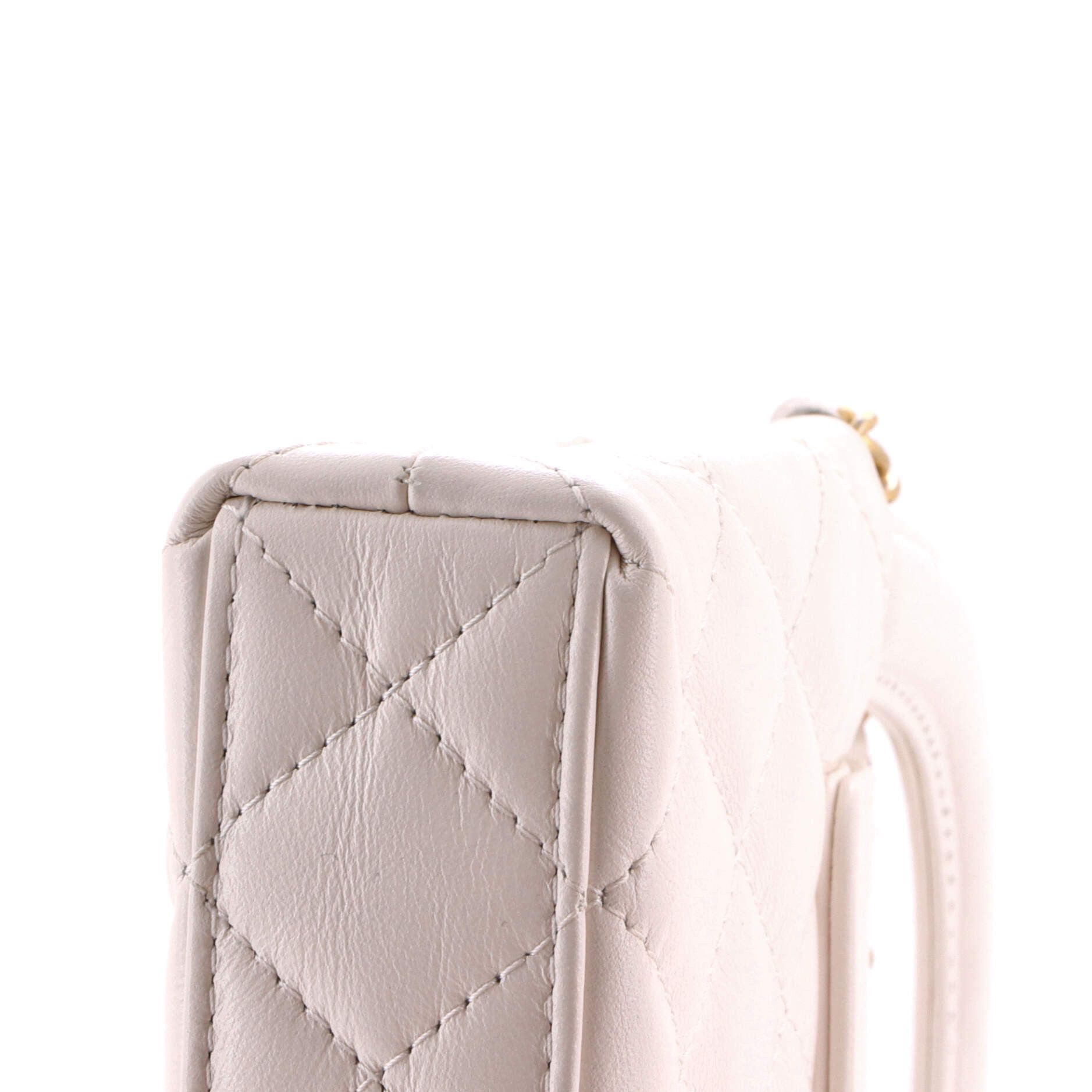 Chanel Kelly Top Handle Shopping Bag Quilted Shiny Aged Calfskin Na Size ONE SIZE - 5 Thumbnail