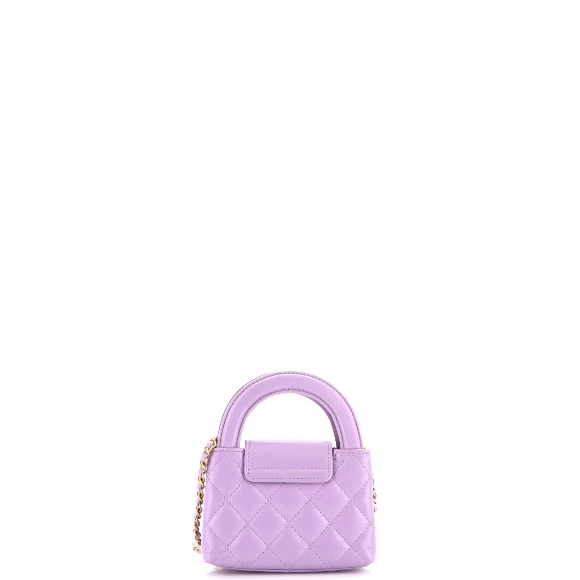 Chanel Kelly Top Handle Shopping Bag Quilted Shiny Aged Calfskin Na Size ONE SIZE - 2 Thumbnail